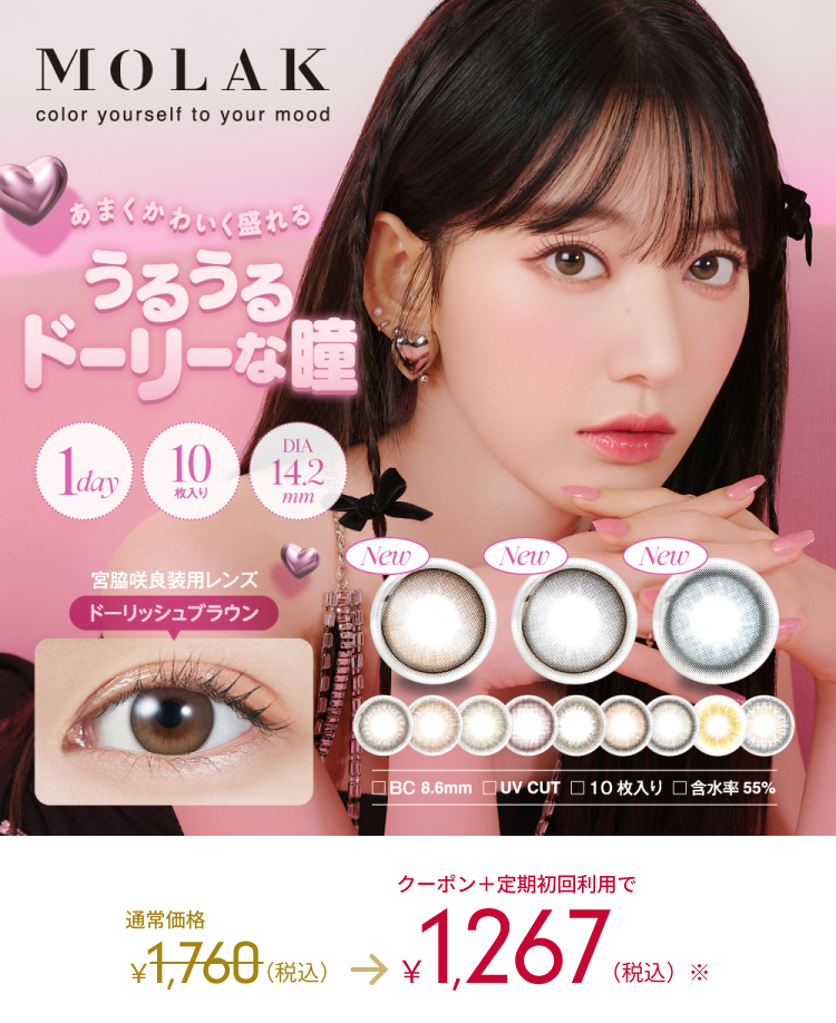 MOLAK color yourself to your mood 通常価格1,760(税込) → 1,267(税込) モラクのカラー詳細はこちら>