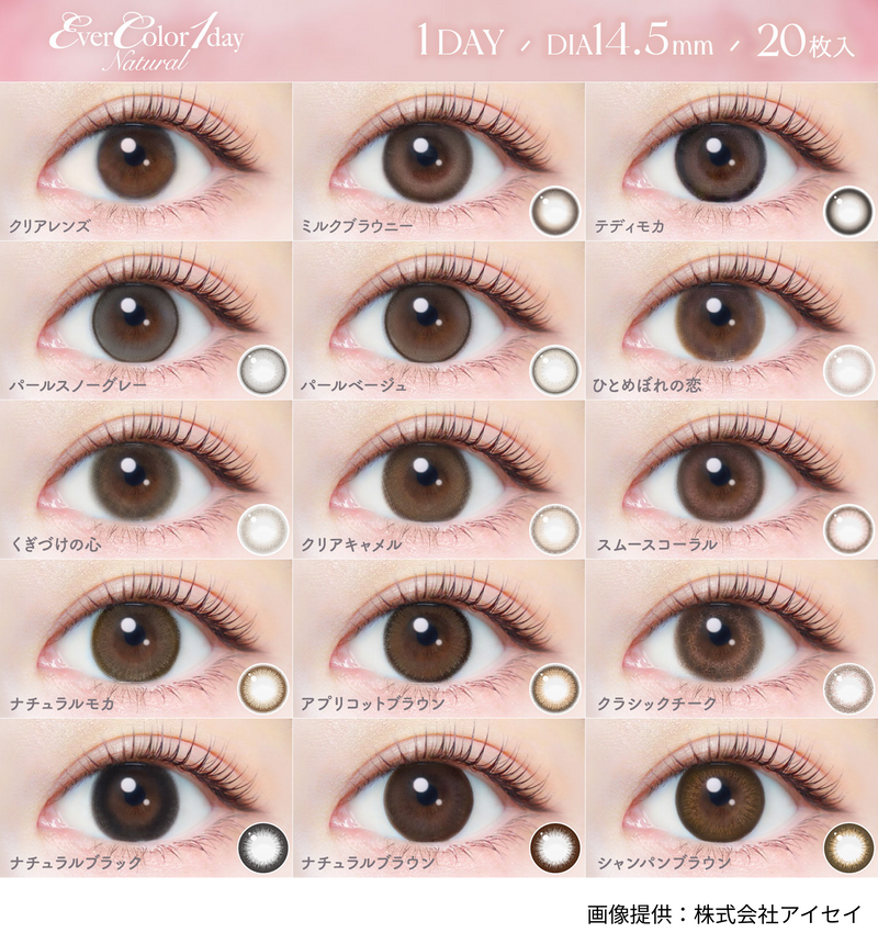 【公式】エバーカラーワンデーナチュラル 20枚入り
